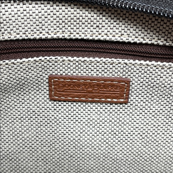 DOONEY & BOURKE SHOULDER HAND BAG CARAMEL COLOR GENUINE PEBBLED LEATHER TASSEL - Picture 15 of 17